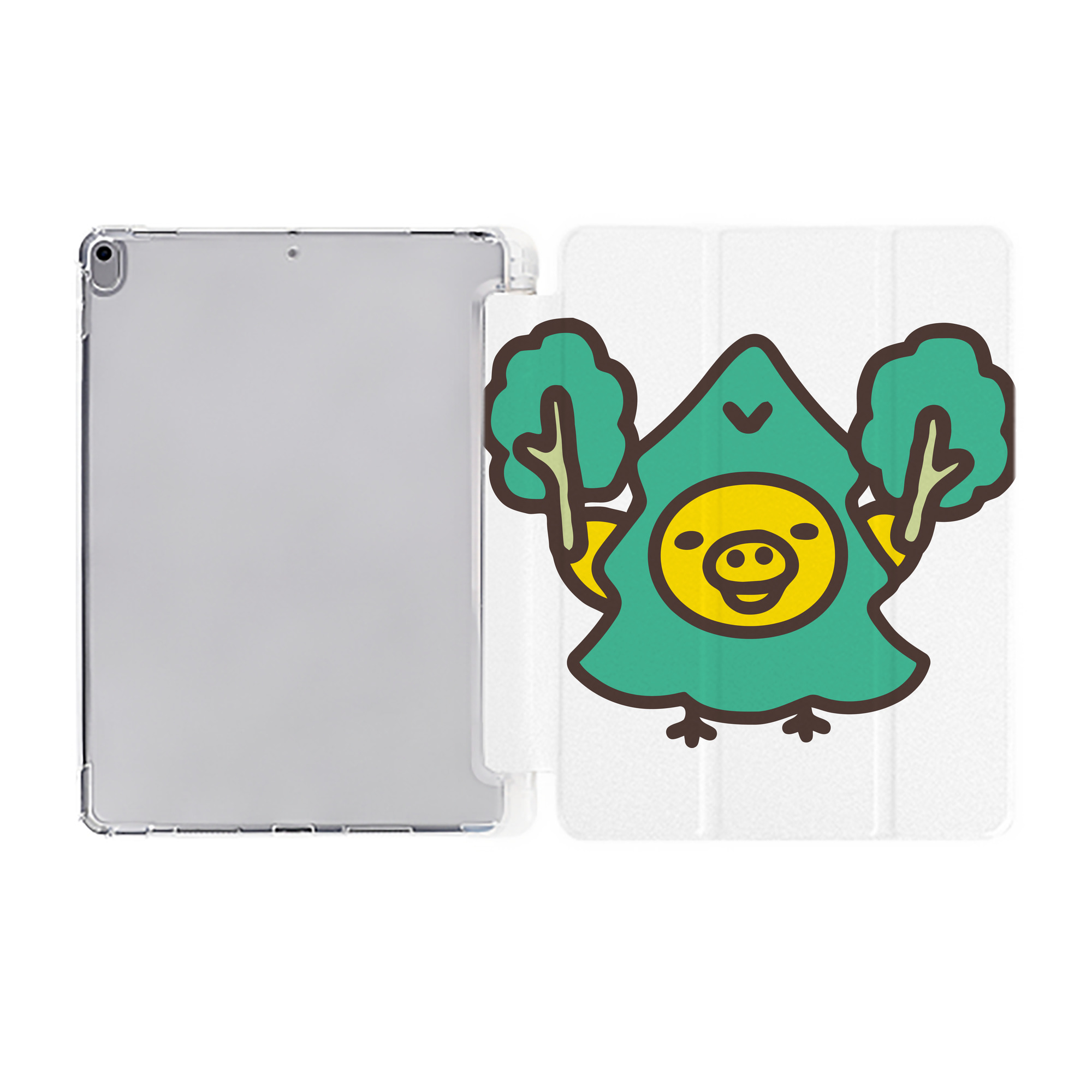 （画像用） リラックマ リラックマ キイロイトリ Rilakkuma Korilakkuma Kiiroitori IPad ケース ペン収納付き 三つ折りスタンド PUレザー×シリコン 対応機種9.5/10.5/10.9インチ